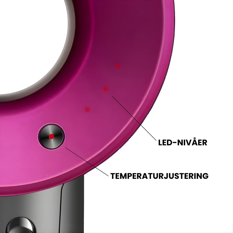 Av/på-knapp og kald luft med ett knappetrykk